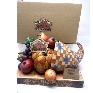 Jim Shore Heartwood Creek  #F117660 Bless This Bounty Fall Cornucopia 2004